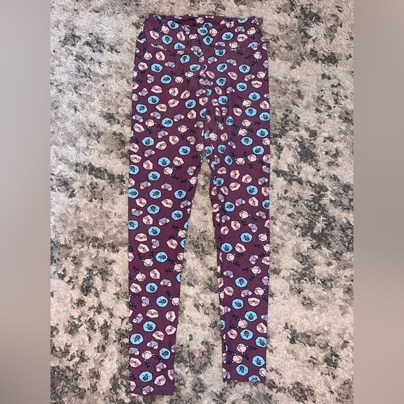 LuLaRoe Pants - LuLaRoe Leggings with Purple and Blue woodland Pattern
